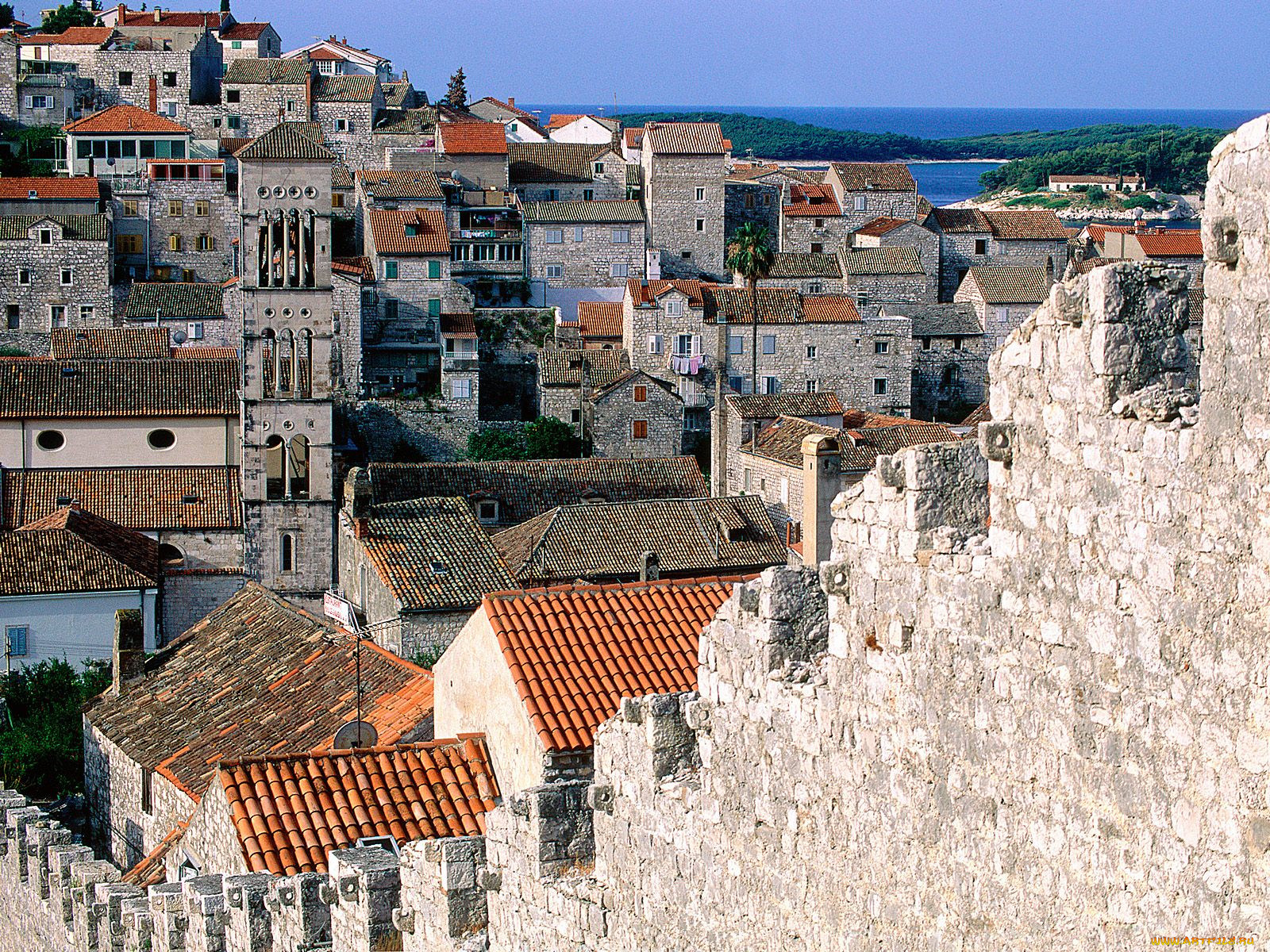 ramparts, of, hvar, croatia, 